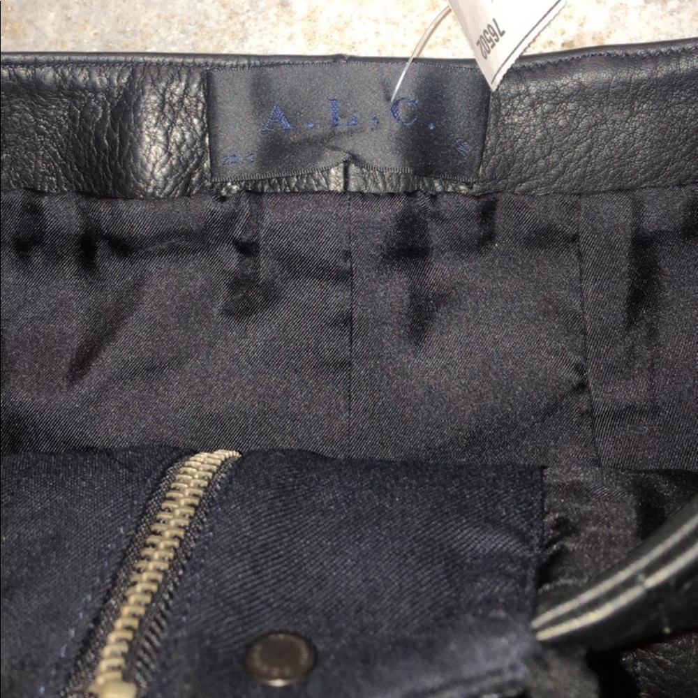 A.L.C. Black leather skirt - Picture 4 of 6
